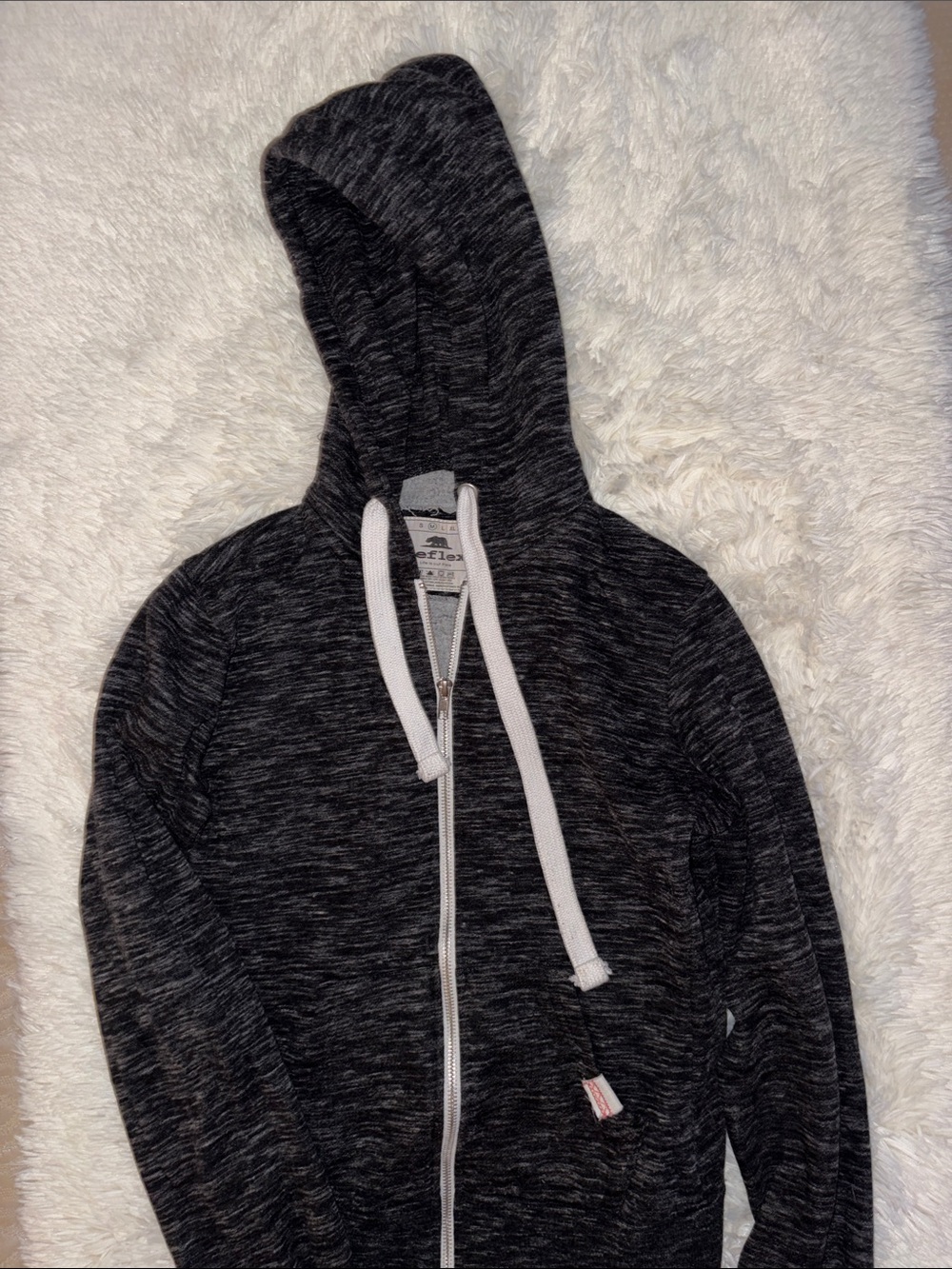 Reflex Black Marled Women's Zip Hoodie Vest